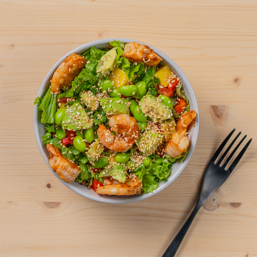 Sesame shrimp salad